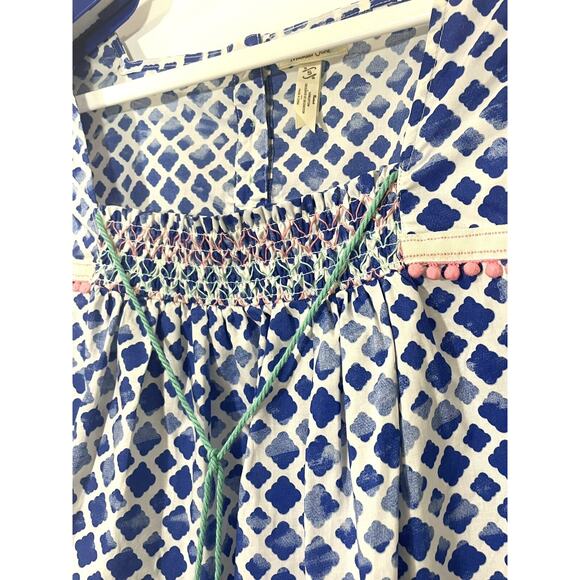 Matilda Jane Adventure Begins Womens Wandering Waters Top Blue Smocked Small - Picture 6 of 12